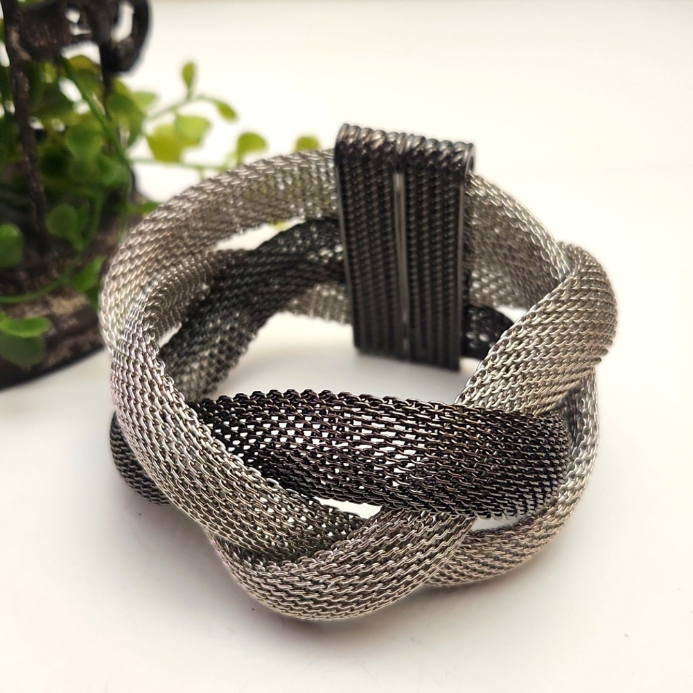 Black Metal Mesh Bracelet